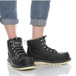 Avenger Size 11M Black Mid 6" Wedge Work Boots CT Lace-Up Waterproof P2-5